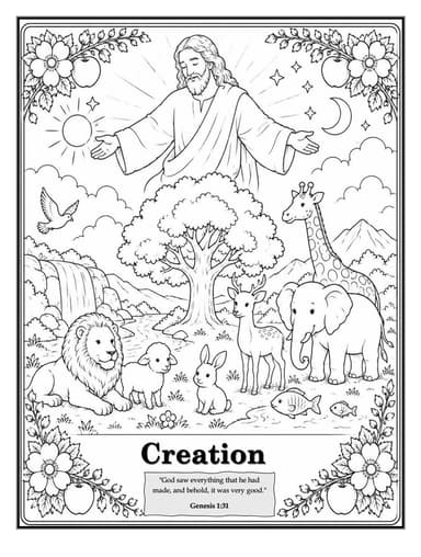 Bible Stories Coloring Collection sample