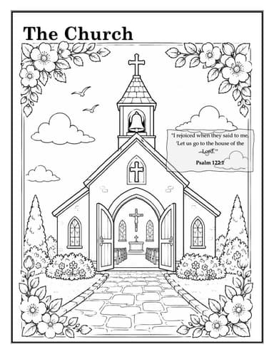 The Holy Mass Coloring Collection sample