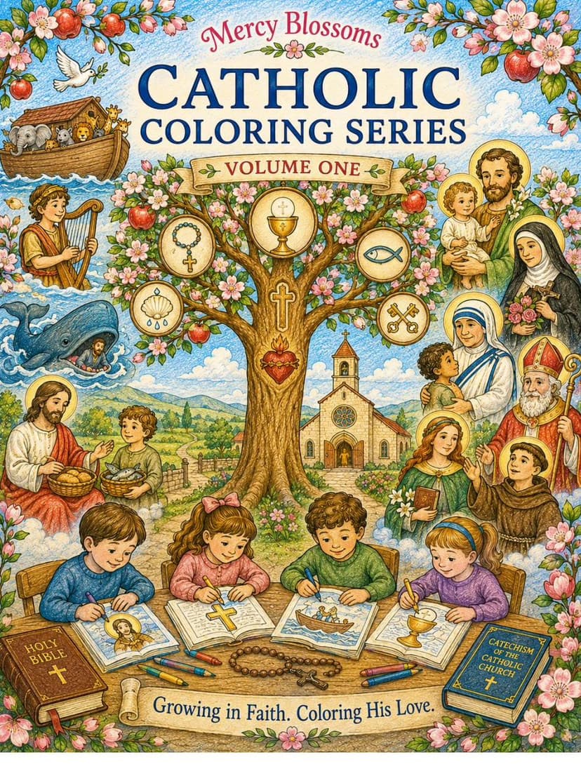 Mercy Blossoms Catholic Coloring Series: Volume One